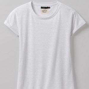 Prana Cozy Up Tee Shirt in White Size Small